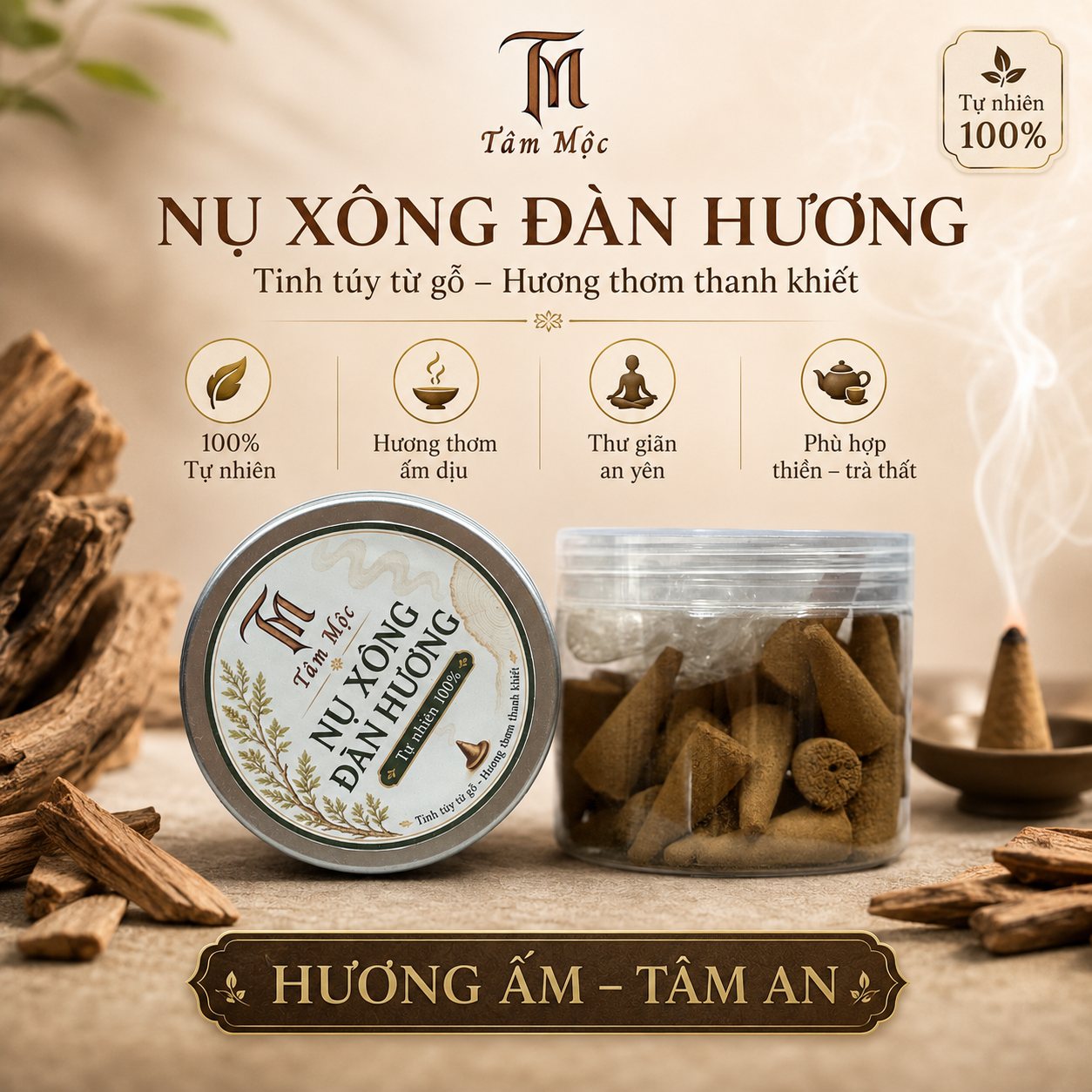 Nụ xông Đàn Hương Tâm Mộc