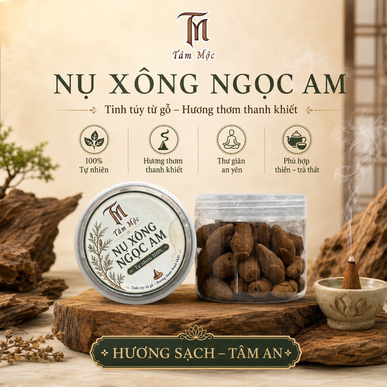 Nụ xông Ngọc Am Tâm Mộc